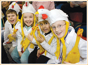 Brainy chicken kids.