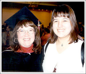 Kathee receiving her masters degree.