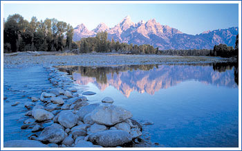 Snake River and mountains
